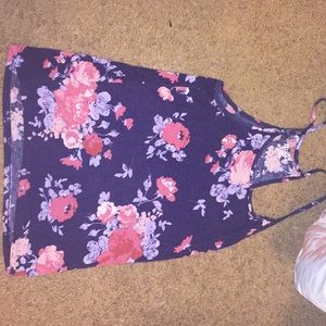 XS Juniors tank top with floral patterns.